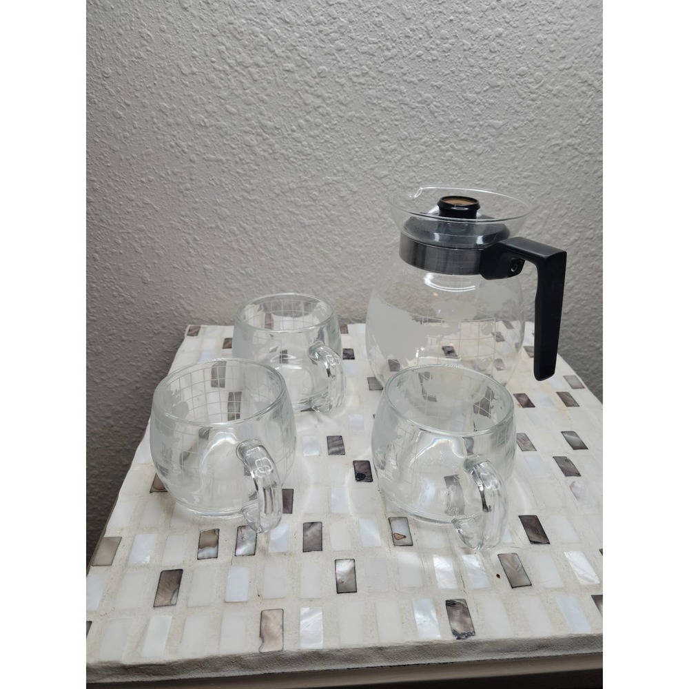 Nestlé Nescafe Frosted Globe Coffee Pot and Mug Set